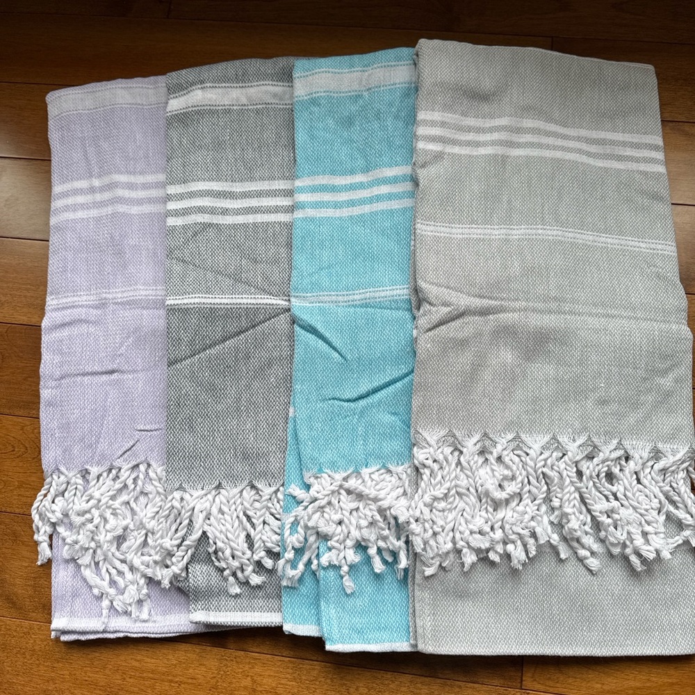 Cotton Beach/ Bath Towels - Set of 4 - Picture 3 of 9